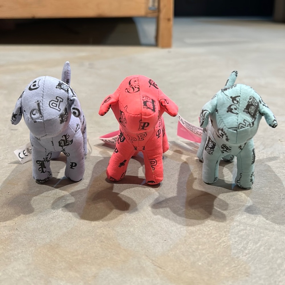 COPY - vs pink mini dog plushies three in one